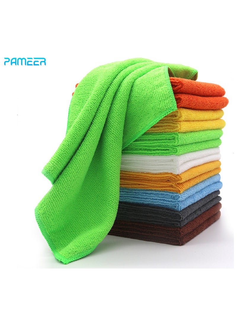 PAMEER Premium Microfiber Cleaning Towels 40 x 40cm, Improved 300gsm/480gm Ultra Thick Microfiber Cleaning Cloth, Scratch & Lint Free, Multi-Purpose Reusable Cleaning Rags for Home/Kitchen use. (10-Pack) - Image 1