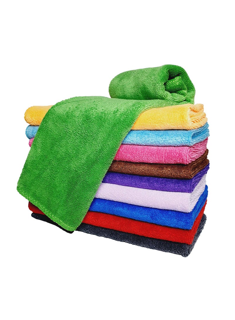 PAMEER Premium Microfiber Cleaning Towels 40 x 40cm, Improved 300gsm/480gm Ultra Thick Microfiber Cleaning Cloth, Scratch & Lint Free, Multi-Purpose Reusable Cleaning Rags for Home/Kitchen use. (10-Pack) - Image 3