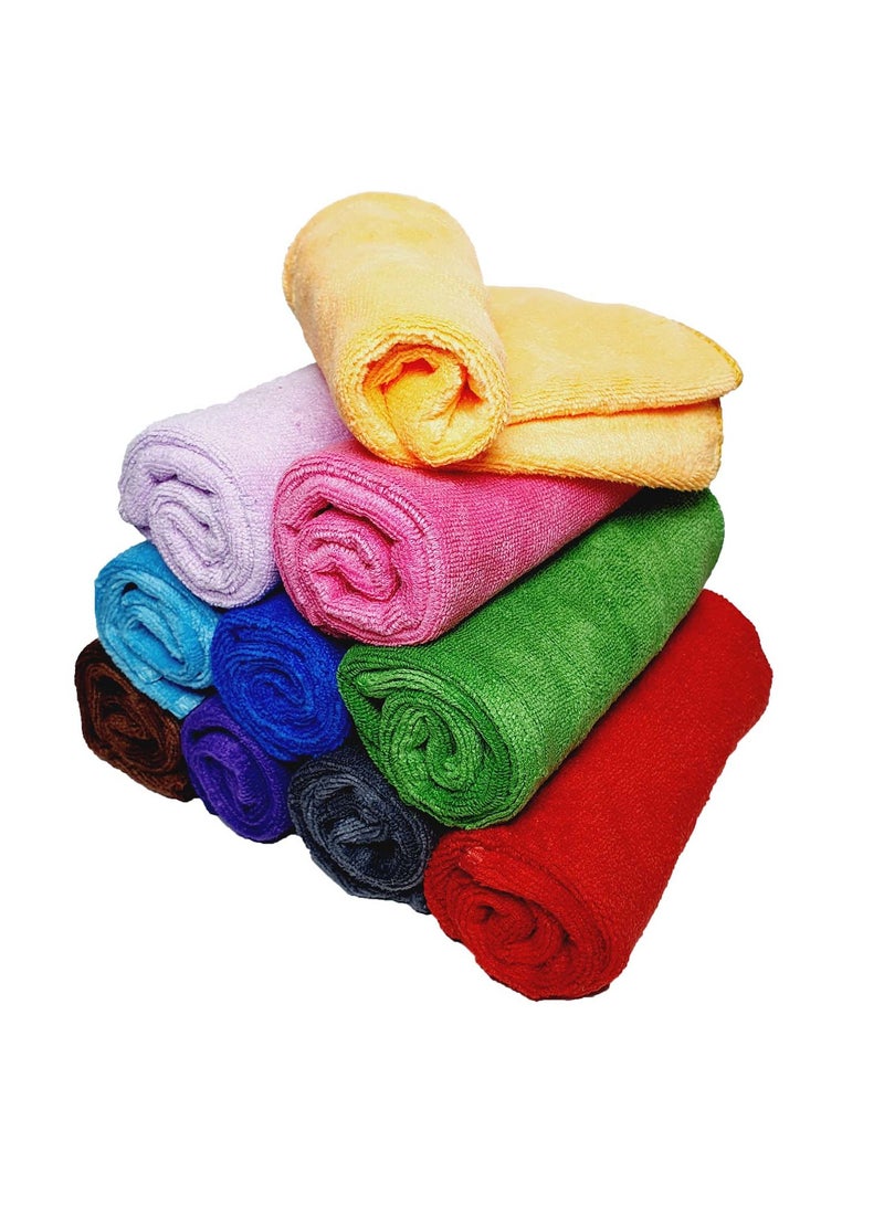 PAMEER Premium Microfiber Cleaning Towels 40 x 40cm, Improved 300gsm/480gm Ultra Thick Microfiber Cleaning Cloth, Scratch & Lint Free, Multi-Purpose Reusable Cleaning Rags for Home/Kitchen use. (10-Pack) - Image 4