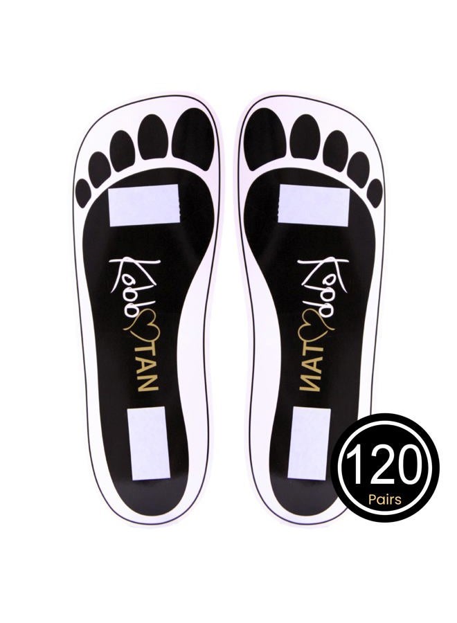 KOBBTAN 120 Pairs(240feets) Spray Tan Feet Pads in Black For Sunless Spray Tanning - Image 2