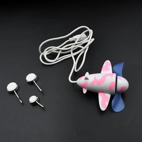 ATEVON Portable USB Fan – Unique Helicopter Jet Airplane Design | Energy-Efficient Mini Fan for Powerbanks Mobile Chargers Laptops & Desktops | Random Color (Pack of 1) - Image 3