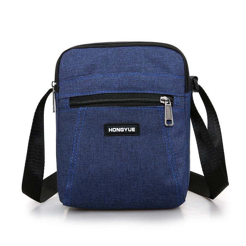 New Mens Casual Shoulder Bag Lightweight Nylon Crossbody Outdoor Satchel Blue - Image 1
