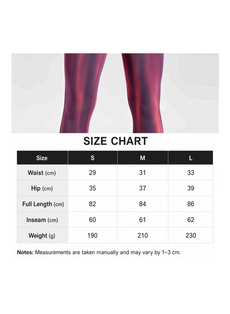High-Waist Aurora Stripe Yoga Leggings for Women, Nylon Spandex Blend - Image 5
