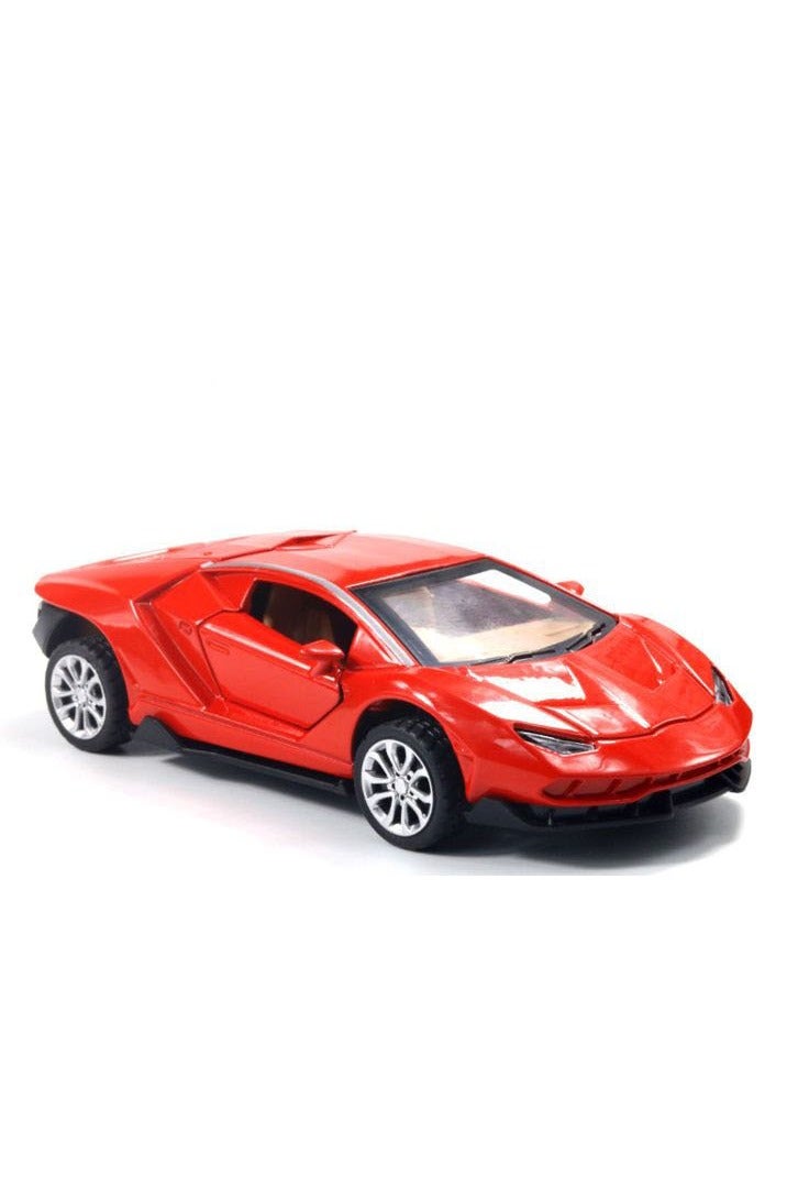 هالامودو 1:36 سبيكة السيارة الرياضية نموذج , سحب مرة أخرى لعبة السيارة , نموذج السيارة للأطفال فتى فتاة هدية , شاشة الجمع , أحمر 12 سم * 5 سم * 3 سم - Image 2