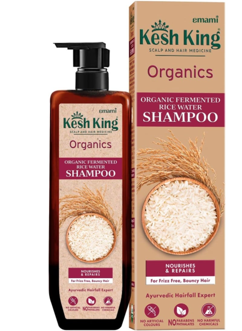Kesh King Kesh King Organics Fermented Rice Water Shampoo | Nourishes & Repairs | For Frizz-Free, Bouncy Hair | Certified Organic | No Artificial Colours, Parabens, Phthalates Or Harmful Chemicals, 300ml  - Image 1