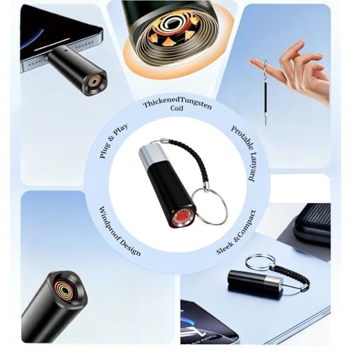 Tosisot Electric Phone Lighter USB C, Funny Papa for Man/Dad/Husband, Blow to Ignite, No Charging Needed, Windproof Mini Smart Lighter Compatible with Type-C Port Device(2 Packs) - Image 4