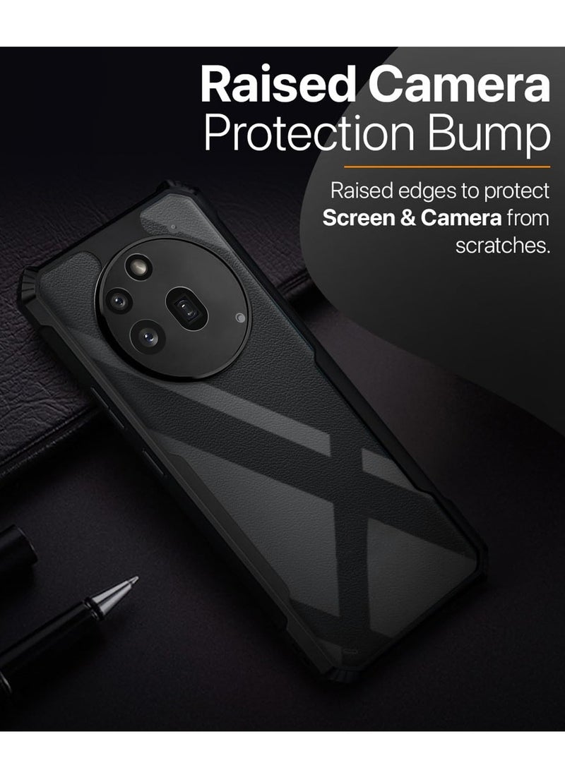 دبليو تيك Nothing Phone (3a) Pro 5G 2025 Hybrid TPU سيليكون مع مصدات درع مرتفعة غطاء حافظة رفيع - شفاف / أسود - Image 4