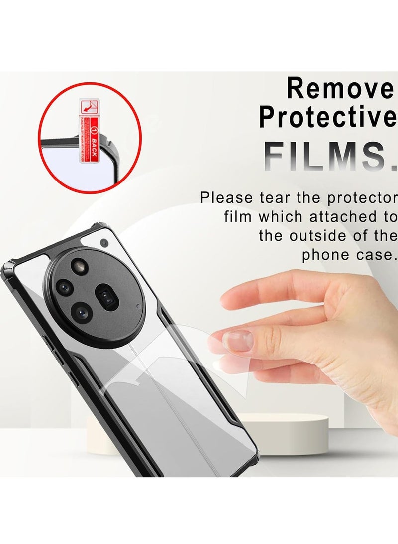 دبليو تيك Nothing Phone (3a) Pro 5G 2025 Hybrid TPU سيليكون مع مصدات درع مرتفعة غطاء حافظة رفيع - شفاف / أسود - Image 5