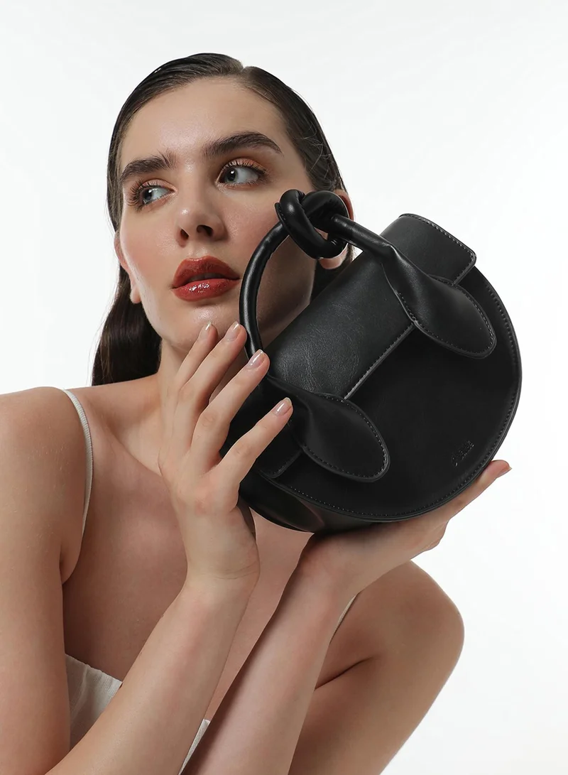 Haute Sauce  The Hanging Knot Hand Bag - Onyx Black for Women | Best Price UAE