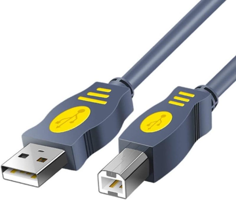 كابل طابعة USB 2.0، كابل ماسح ضوئي وفاكس من Dell لطابعات Canon Pixma MG3620، Epson EcoTank ET-2800، ET-2850، ET-4800، HP DeskJet 2723e، Brother، طول الكابل 10 أقدام - Image 1