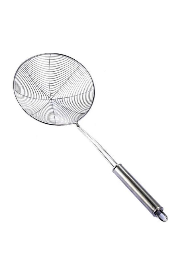 Hope Stainless Steel Skimmer Strainer, Wire Skimmer with Spiral Mesh, Professional Grade Handle Spoon Ladle for Spaetzle, Pasta, Chips, Frying and Kitchen Cooking - Image 1