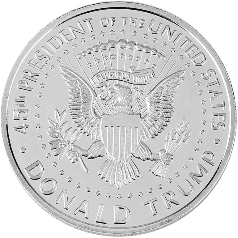كلاراكو عملة دونالد ترامب، عملة فضية مطلية قابلة للتحصيل لعام 2019، الرئيس الخامس والأربعون - عبوة من 6 قطع - Image 3