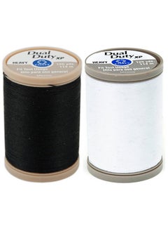 Coats 2Pack Coats & Clark Dual Duty Xp Heavy Weight Thread (Black + White) 125Yds Each 
