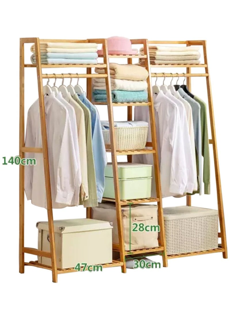 MTL Bamboo Garment Rack 130*40*140CM - Image 2