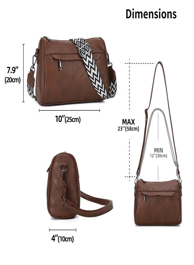 KL928 Sling Bag for Women Crossbody Purses Shoulder Clutch Wrist Bags with 2 Adjustable Straps,Chestnut Brown - Image 4