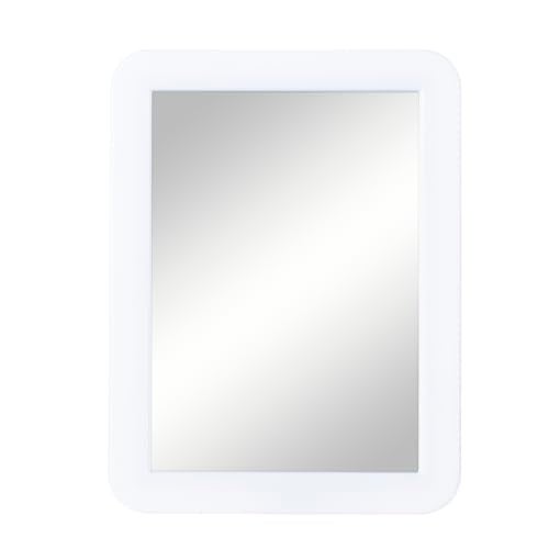 ARTLYMERS Magnetic Locker Mirror, 5x7 Real Glass Small Mirrors for Locker with Magnetic Backing, for School Locker, Bathroom, Household Refrigerator, Locker Accessory (White) - Image 1