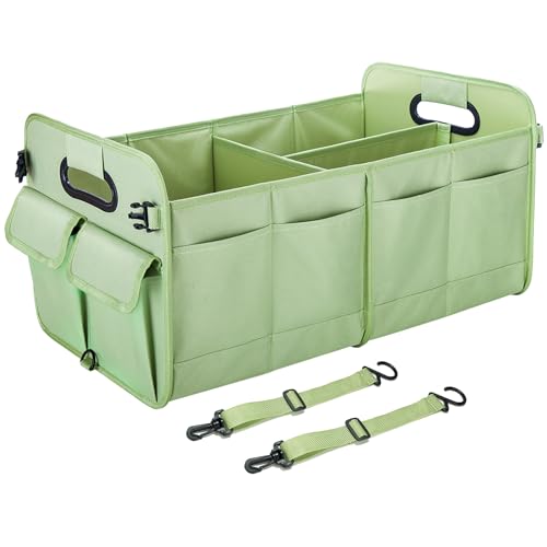 titiyiof Trunk Organizer For Suv & Sedan,Car Organizers and Storage, Waterproof Collapsible & Adjustable Straps,75L Sturdy Car Organization for Car Accessories, Tools,Sundries,2-3Compartment（Green - Image 5