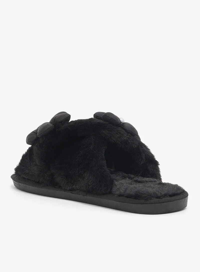 Ginger Pearl Fur Bedroom Slippers