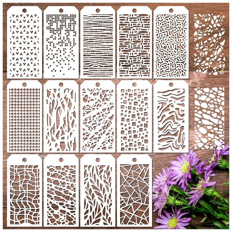 TMTECHJS 14Piece Art Deco Painting Stencils for Home Cake Decorating