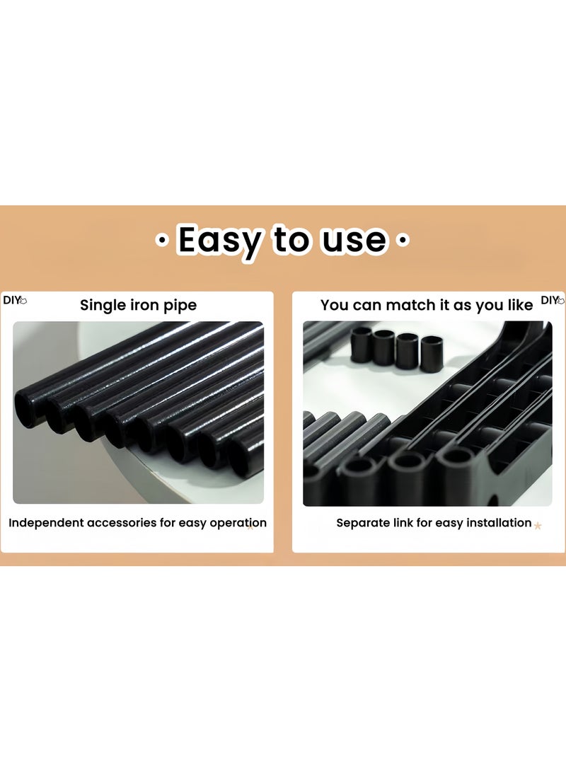 6-Tier Free Standing Shoe Racks,High foot design,Multi Scenario Functional Support Space Saving Organizer,Shoe Rack Cabinet Stackable Tower for Entryway,Hallway,Closet(Black) - Image 2