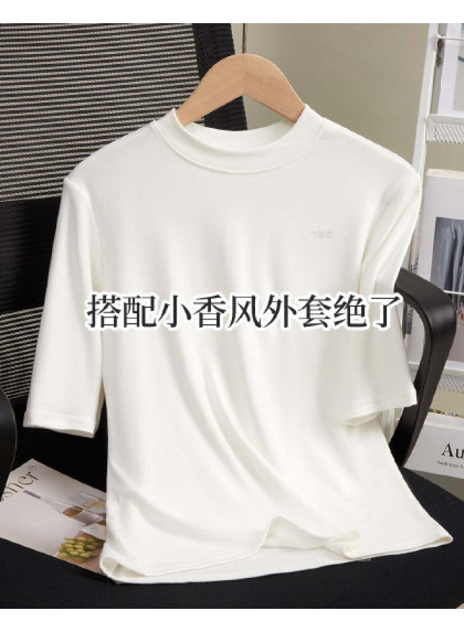 Your Sun Perfect Match With Little Chanel-Style Jacket: High-End Semi-Turtleneck Base Shirt For Women, Stylish Slimming Elegant Top - Image 1