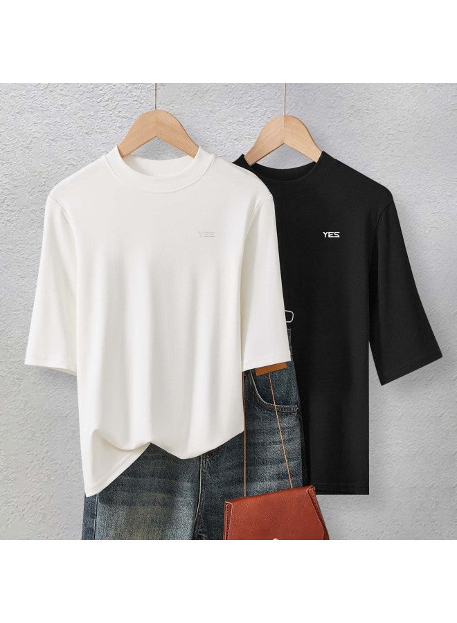 Your Sun Perfect Match With Little Chanel-Style Jacket: High-End Semi-Turtleneck Base Shirt For Women, Stylish Slimming Elegant Top - Image 4