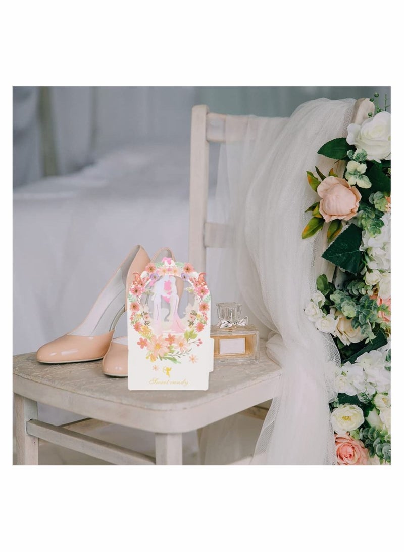 SYOSI 30Pcs Wedding Candy Gifts Boxes for Wedding Broken Flower Candy Box Bow Gift Companion Gift Box Wedding White Cardboard Small Paper Box - Image 5