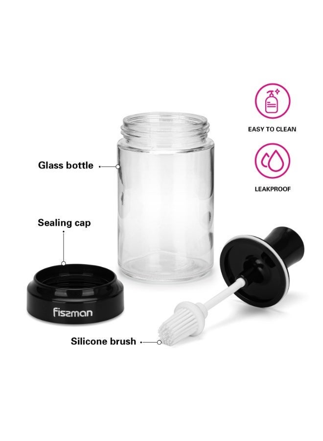Fissman Oil Despenser Bottle 250mL with Silicone Basting Brush by Fissman, Condiment Container for Kitchen Cooking, Seasoning Jar For BBQ, Baking, Air Fryer Basting, Marinating - Image 5