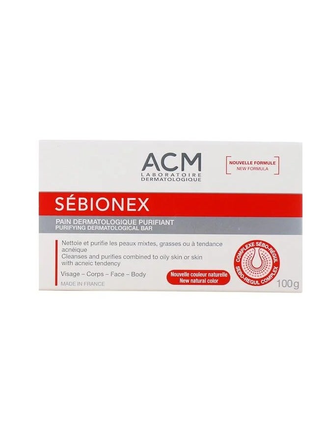 ACM Acm, Sebionex, Purifying Bar, For Acne-Prone, Combined To Oily Skin - 100 Gm  - Image 1