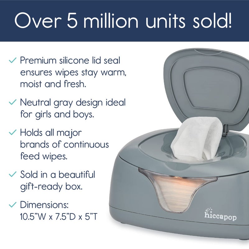 hiccapop Baby Wipe Warmer and Baby Wet Wipes Dispenser | Baby Wipes Warmer for Babies | Diaper Wipe Warmer with Changing Light - Image 3