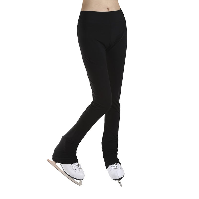 Childrens adult pattern skating clothes training trousers customized skin-friendly fleece-lined waterproof non-stick ice pure black and white pink purple Purple  - Image 4