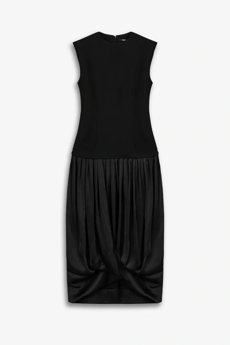 نوكتورن Cap-Sleeve Bubble-Hem Dress