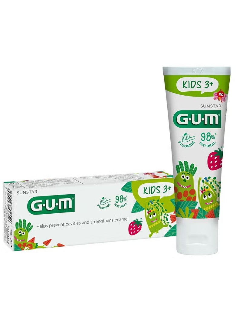 Sunstar Gum Kids 3+ Years Toothpaste, Strawberry Flavour 50ml