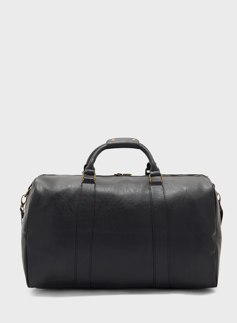 Robert Wood Applique Detail Casual Duffle Bag