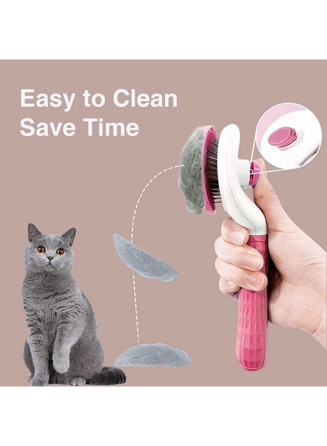 فرشاة العناية بالحيوانات الأليفة، مشط الكلاب، فرشاة التنظيف الذاتي، مشط للكلاب والقطط | إكسسوارات الحيوانات الأليفة، فرشاة تساقط الشعر للكلاب، مشط العناية بالحيوانات الأليفة - متعدد الألوان - Image 4