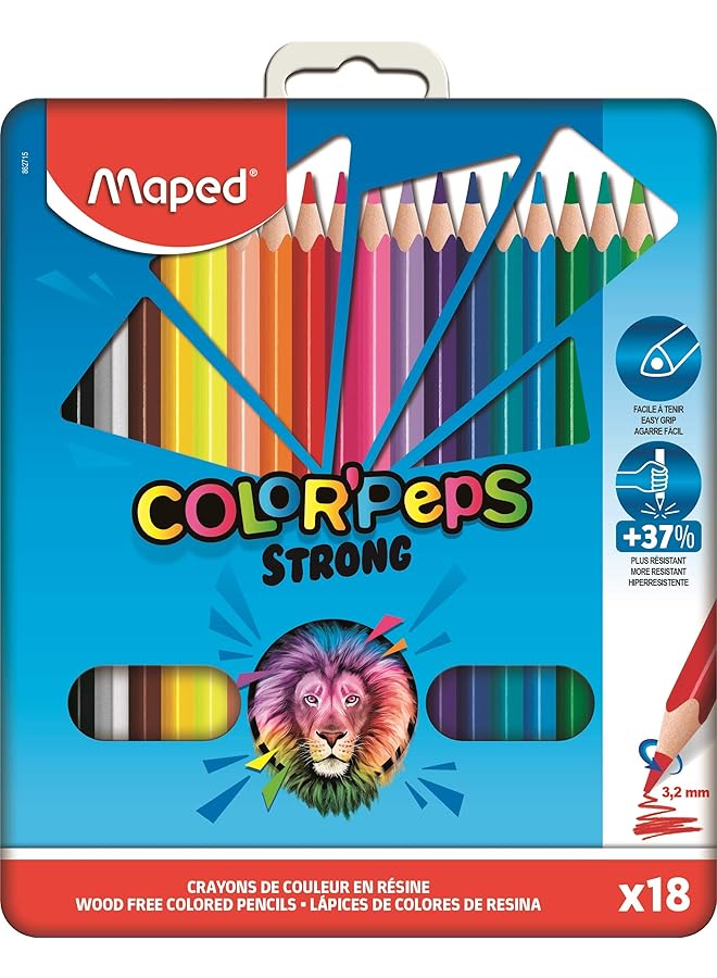 Maped Color Peps Strong Coloured Pencils X18 - Image 1