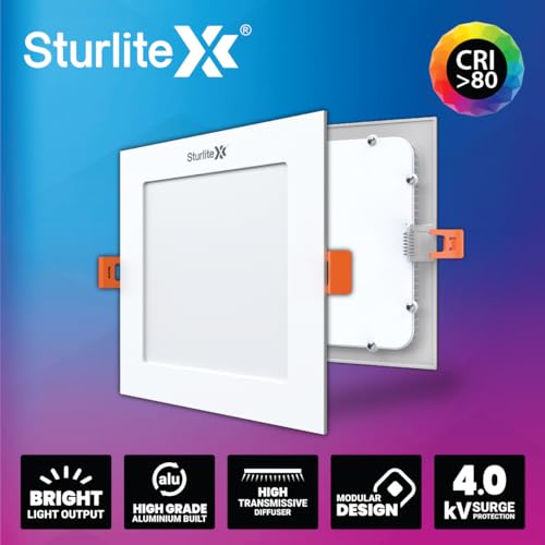 Sturlite Eco LYF 22W Square LED Downlight| 6500K Cool White Color Temperature| 1760 Lumens with CRI Tech for Various Ceiling Types and Rooms - (Pack of 1) - Image 4