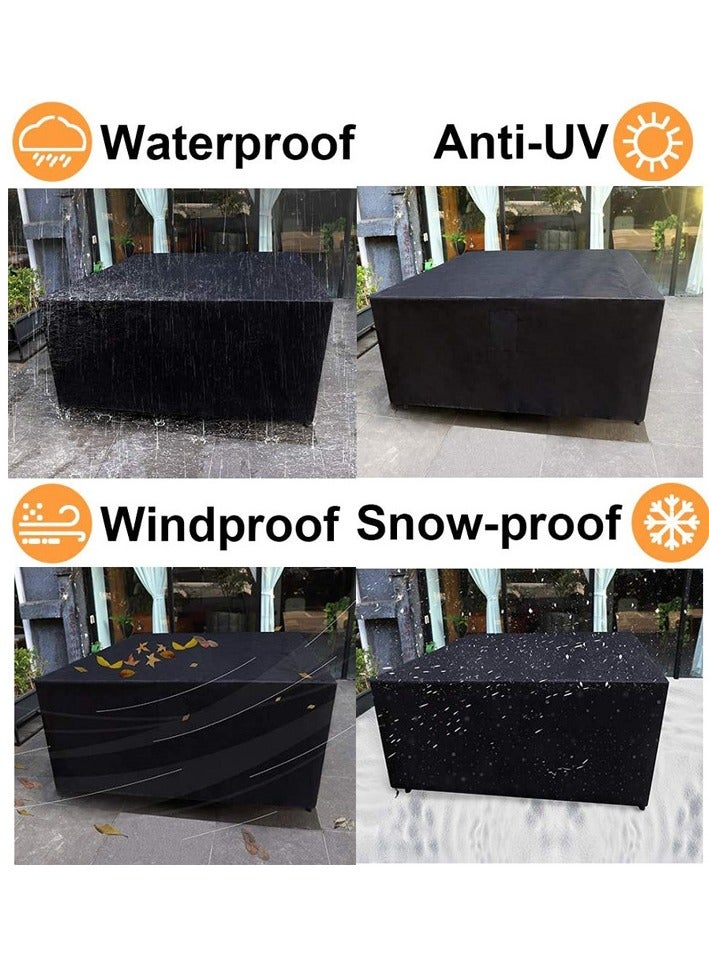 Generic Patio Furniture Cover, Outdoor Table Set, Sectional Sofa Cover, Patio Chair Covers，UV Resistant, Waterproof for Outside Furniture Black - Image 5