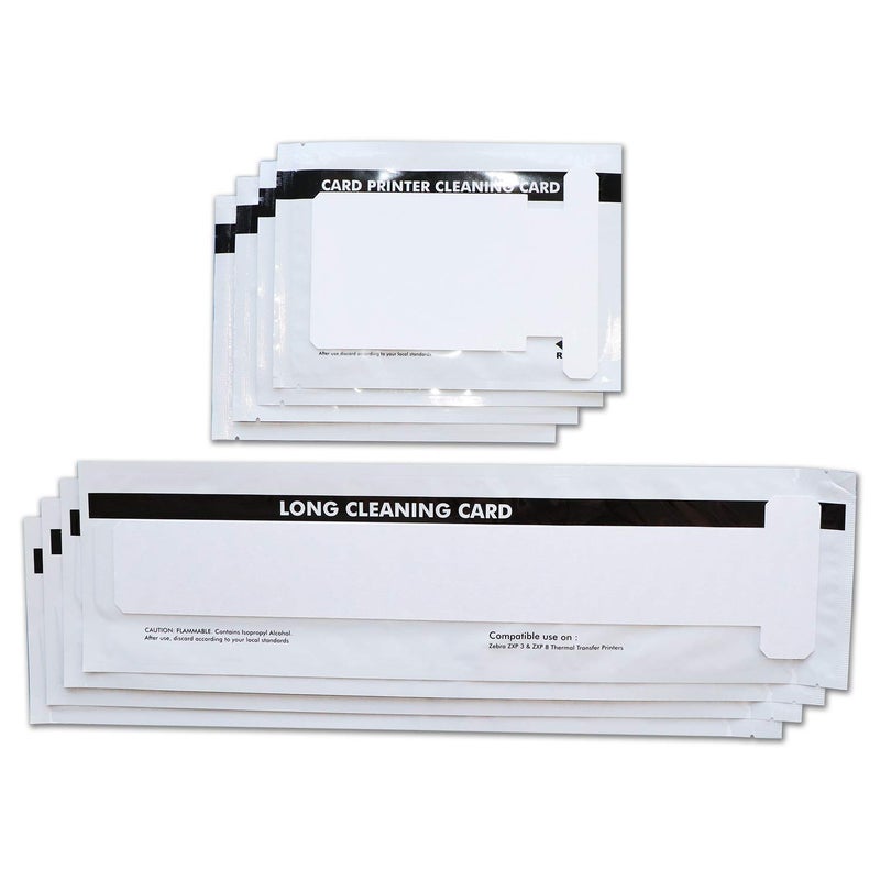 Ci Kyan Cleaning Kits for ZXP Series 1 and ZXP Series 3 ID Card Printer Repair,Pack of 4 Short T Cards and 4 Long T Cards CK-105999-301 - Image 1