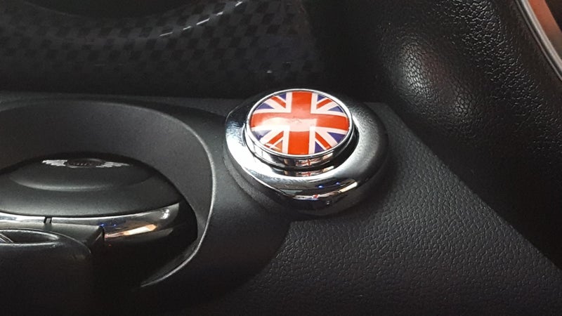 iJDMTOY Classic Red/Blue Color UK Union Jack Design Engine Start Push Start Cap Cover Decoration, Compatible with 2nd Gen MINI Cooper - Image 3