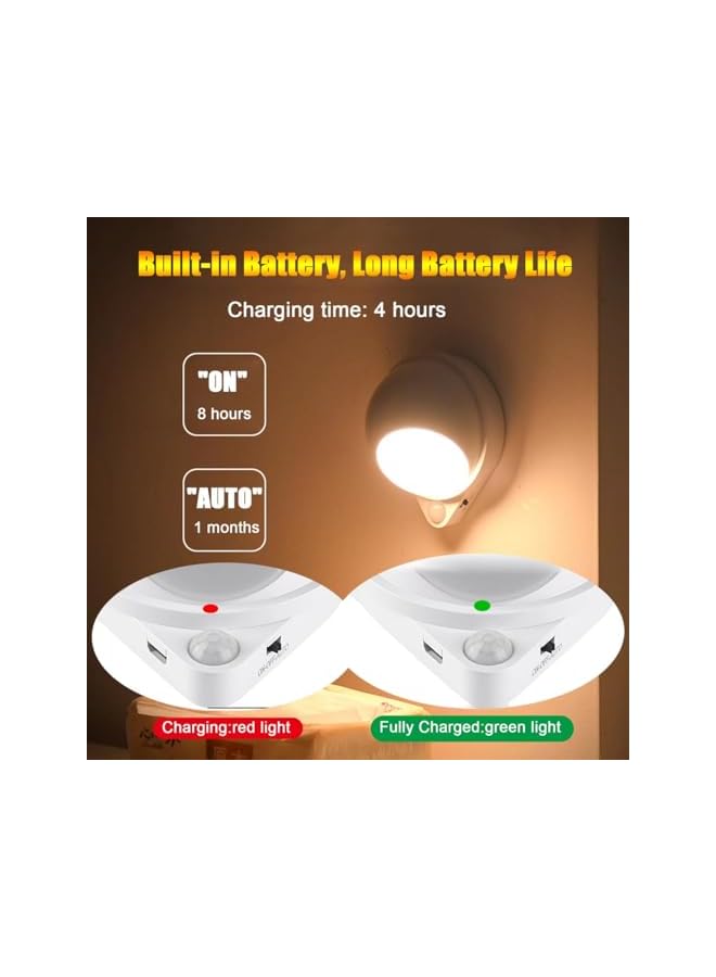 The Bros LED Night Light, Motion Sensor Night Light for Kids Baby Adults, 0.8W 3200K Warm Light,Magnetic Motion Activated Night Light for Bedroom Bathroom, Non-Dim (1 Pack) - Image 5