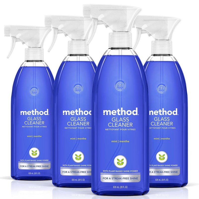 Method Glass Cleaner, Mint, 28 Ounce, 4 Pack, Packaging May Vary - Image 1