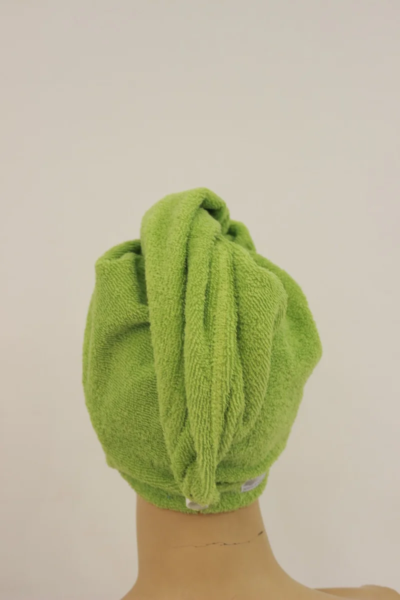 اندر هوم Buttoned Hair Drying Cap Curl Head Towel Hair Drying Cap
