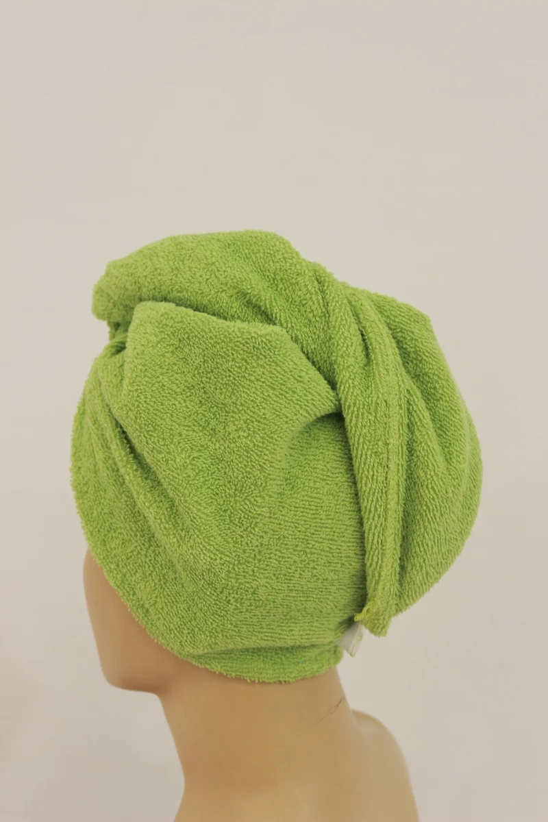 اندر هوم Buttoned Hair Drying Cap Curl Head Towel Hair Drying Cap