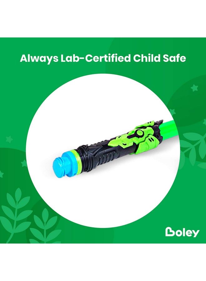 BOLEY Light Swords 2 Pk Blue & Green Lightup Plastic Kids Toy Sword Play Set For Boys & Girls Ages 3+ - Image 4