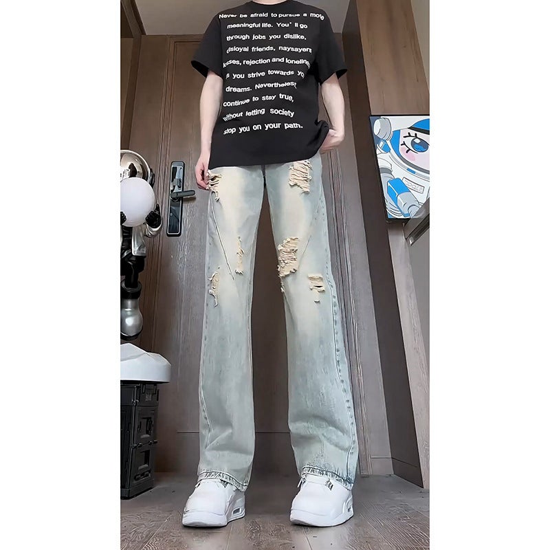 Unisex Classic Denim Jeans Loose Fit Daily Outdoor Wear - Image 2