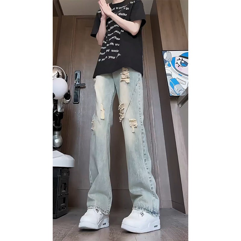 Unisex Classic Denim Jeans Loose Fit Daily Outdoor Wear - Image 1