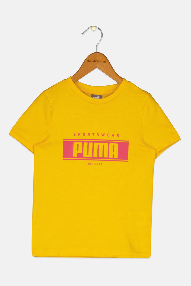 PUMA تي شيرت تدريب بأكمام قصيرة للأولاد، أصفر - Image 3