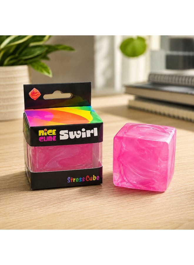 DAT Squishy Cube Stress Ball Pink Squeeze Sensory Fidget Toy for Teens Adults Office Desk Classroom - Image 2
