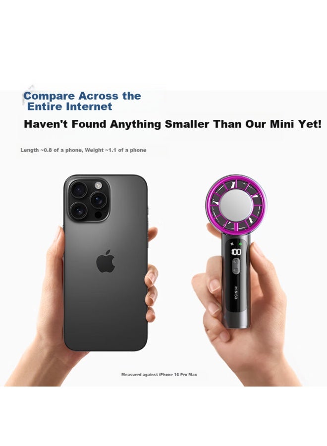 Miniso Portable Handheld Mini Fan Cooling Fan Mini Electric Fan Portable Rechargeable Silent Mini Air Conditioner - Image 5